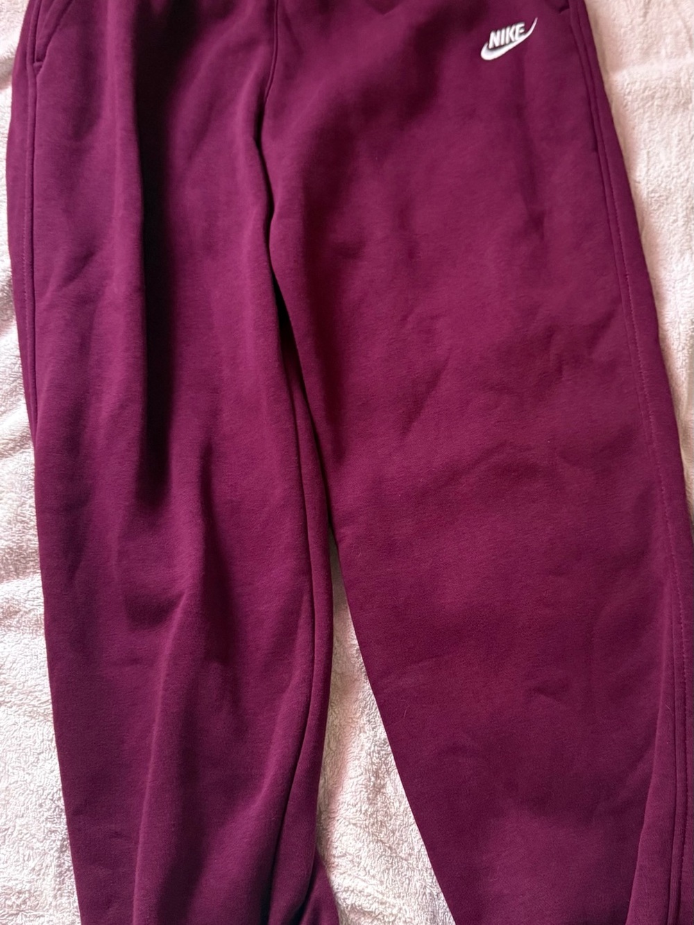Nike Kids Burgundy Fleece Joggers